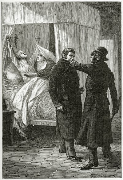 The Death of Fantine - Illustration from Les Misérables, 19th Century by Emile Antoine Bayard